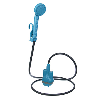 Душевой набор портативный походный: лейка старт/стоп, шланг 2м, насос с аккумулят., USB-typeC кабель