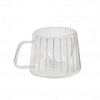 Кружка с неровным краем, двойными стенками тм MILLIMI Лава, 200мл, стекло