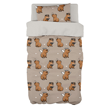 PROVANCE Капибары Комплект постельного белья 1,5 (3 предмета), бязь, 100% хлопок