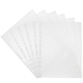ClipStudio Файл-вкладыш (с перфорацией), А4, 30 мкм, прозрачный, гладкий 50 шт. в упаковке