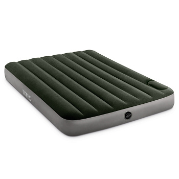 INTEX Матрас надувной DOWNY AIRBED, встроенный ножной насос, 191x137x25см, до 272кг, 64762